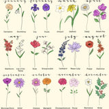 Custom Birth Flower Bouquets | Digital Prints | Digital Download | Personalized Birth Flower Bouquet | Hand Drawn Birth Flower Bouquet