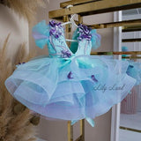 READY TO SHIP Birthday Party Dress, Flower Girl Dress, Tiffany Mint Flower Girl, Prom Ball Gown, Ruffles Tulle Tutu Toddler Baby  Dress