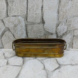 Vintage copper pot Small copper herb pot Flowerpot Copper home decor Metal pot with handles Oblong planter Copper flower pot Copper Planter