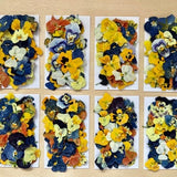 50 pcs *EDIBLE* *MINI* Pressed Viola *flowers* -  Chemical FREE, garden/greenhouse grown, hand pressed for baking/decorating