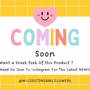 Coming Soon decorative sign with smiling heart and "Soon" text