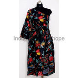 FAST DELIVERY !! Designer One Shoulder Women Dress, Indian Handmade Women Daily Wear Dress, Flower Block Printed Dress, Day Party Wear Dress