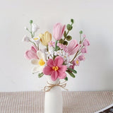 Crochet flowers bouquet, Tulip, Pink, white, purple, blue, everlasting, Mother's day, Graduation, Memorial, Friend, Sister, Girlfriend Gift