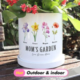 Personalized Flower Pot,Birth Month Flower plant Pot,Custom Grandma's Garden,Grandma's Gift,Plant Pot,Mother's Day Gifts