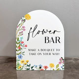 Flower bar acrylic sign,Flower bar sign, Flower bar arch sign,Wildflower bridal shower sign,Flower bar, Bridal shower favors sign,Wildflower