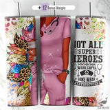 nurse tumbler wrap, nurse tumbler png, nurse tumbler designs, 20 oz black RN sublimation tumbler, glitter leopard nursing school grad gift