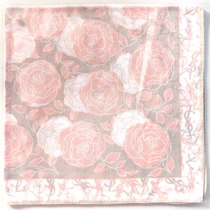 YvesSaintLaurent Vintage Scarf Magnolia Flower 23" x 23" I Free Delivery on order 35 USD Just buys multiple items together in order