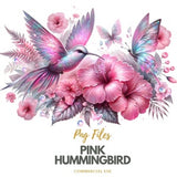 14 Pink Hummingbird Collection Clipart, PNG/SVG Pastel Bird Clipart, Hummingbird, Nursery Wall Art, Hummingbird Art, Commercial Use