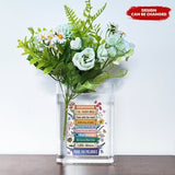 Custom Favorite Books Acrylic Vase for Flowers, Book Shaped Flower Vase, Gift For Book Lover, Reading Lover, Librarian, Bookish, Booktrovert