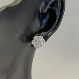 Moissanite Diamond Flower Earring ¥ Moissanite Studs ¥ Moissanite Earrings ¥ VVS Earrings ¥ Statement Earrings ¥ Studs Earrings