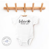 Future Flower Girl Bodysuit | Baby Announcement Romper, Flower Girl Bodysuit, Wedding Flower Girl Clothes, Baby Shower Gift