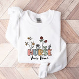 Nurse Sweatshirt, Flower Shirt, Vintage Boho Style, Gift for Her, Best Nurse