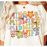 Retro Floral Midwife SVG PNG Sublimation, Labor Delivery svg Shirt Design, Floral Doula Life svg, Student Birth Worker png, Midwifery svg