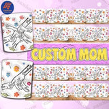 1-5 Personalized Holding MomÔs Hand 3D Inflated Effect Mug Design Bundle, Mother's Day Floral Mug Png, Mothers Day Mug For Mom Png