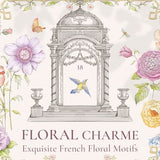 Floral Charme, Png Vintage clipart For invitations, Frames, Flowers, Butterflies, Bird, Watercolor roses, Wedding motives, Botanical clipart