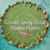 PDF PATTERN. Crochet Spring Floral Blanket Pattern. Digital file available for download. Easy to follow, step by step instructions.