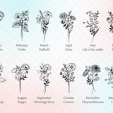 12 BirthMonth Svg Bundle, Flower Svg, Birth Flower Svg, Floral Svg, Botanical Svg, Rose Svg, Daisy Svg, Poppy Svg, Birthday Svg, Svg, Png