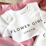 Modern Flower Girl Sweatshirt with Name or Date | Personalized Gift for Flower Girl