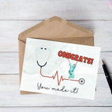 Post Card Download to print by yourself Graduation Gratulation Card for Nurse