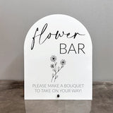 Flower Bar Arch Sign | Acrylic Flower Bar Sign | Flower Bar Sign | Flower Bar Acrylic Sign | Bridal Shower Favors Sign | Arch Sign