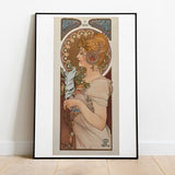 Art Nouveau - La Plume - Alphonse Mucha - Premium Semi-Glossy Paper Poster