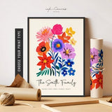 Custom Birth Flower Family Bouquet Print Personalized Gift for Her Grandma's Garden Print Birth Month Flower Art Mother's Day Gift Birthday