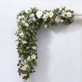 Faux Whie Wedding Eucalyptus Garland, 6 ft long, Free International delivery