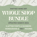 Whole Shop Bundle Knitted Wire Art Template Letters Custom Wire Name Template DIY Kids Room Decoration Floral Template Wire Bending Guide