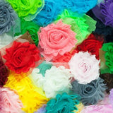GRAB BAG 20 Shabby Chiffon Rose Flower Appliques, Mixed Colors