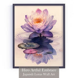 Minimalist Japandi Lotus Flower Wall Art Printable Japanese Zen Painting Neutral Color Wall Decor
