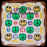 Groovy 70's Blanket Crochet Pattern PDF - INSTANT DELIVERY
