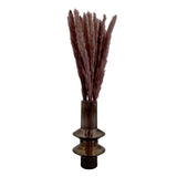 Bergamo Art Bundle of 4 Preserved Flowers Small Pampass Grass 20" long in Grey Pampas Grass