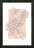 Hydrangea Flower Framed Wall Art Poster Canvas Print Picture Hydrangea