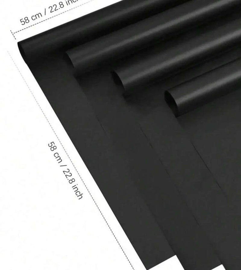 Black Wrapping Paper Sheet for Floral Arrangements, Bouquet, Gift Bouquet