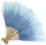 Light Blue Pampas Grass Decor, 50Pcs 21.6 Inch Artificial Faux Pompas Grass Smal Pampas Grass