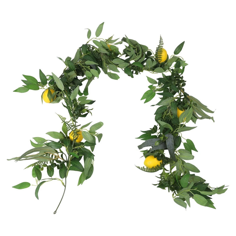 Realistic 180cm Willow Leaf Lemon Vine for Floral Arrangements and Events Green Plant