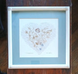 VTG Madagascar "Wildflower" Art Dried Pressed Flowers & Leaf Collage - SIGNED.fa Dried Flower