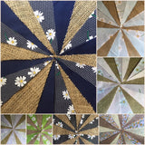 HANDMADE FABRIC DAISY BUNTING.SHABBY CHIC,RUSTIC HESSIAN.FLORALS,WEDDINGS. Daisies
