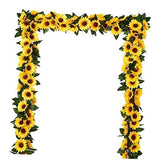 3 Pack Artificial Sunflower Garland Silk Sunflower Vine Artificial Flowers Sunflower