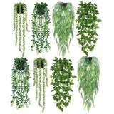 8 Pcs Artificial Hanging Plants Potted Fake Plants Greenery Faux Eucalyptus V... Green Plant