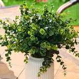 Eucalyptus Stems Artificial Eucalyptus Leaves Branches 12 Bundles Greenery Fa... Green Plant
