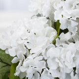 16-1/2" White Artificial Hydrangea Floral Bush Hydrangea