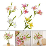 Artificial flower double-headed lily artificial flower home decoration wedding Lily