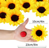 40Pcs 4" Fake Sunflower Heads with Stems, Silk Sunflower for Party Wedding Decor Sunflower