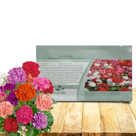 Mixed Geranium Seeds - 200 Pcs Heat & Drought Tolerant for Lush Summer Gardens Garden Plants
