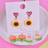Flower Themed Charm Pendant (29mm x 15mm) Sunflower