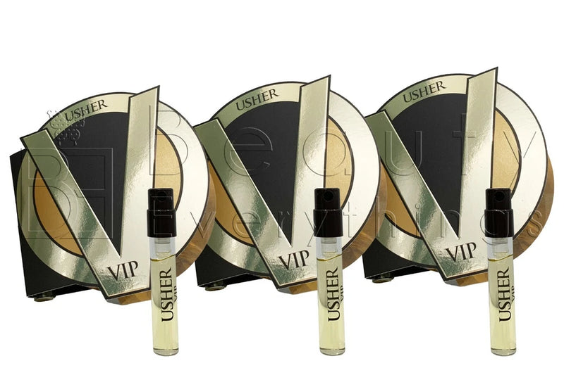 Usher VIP by Usher 3PC 1.5ml Eau De Toilette Spray Sample For Men New On Card EDT