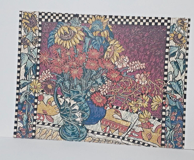 MARY MARK  "SUNFLOWERS"  Embossed Print 30" x 22.75" 1994 35/45 - Signed Sunflower