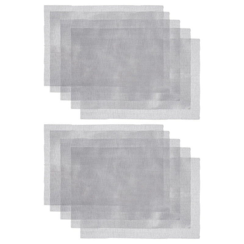 Set of 10 flower pot drainage mesh screen pads, light gray square sheets