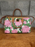 DOONEY & BOURKE  PINK HYDRANGEAS SATCHEL/CROSSBODY SPRINGTIME BAG RARE FIND GC Hydrangea